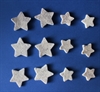 12 stk. filt stjerner fordelt på to størrelser. ca. 4 cm og 2,5 cm